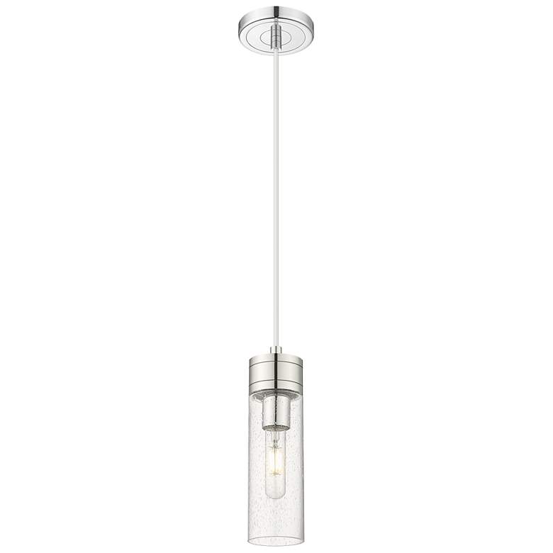 Image 1 Ballston Boreas 3" Cord Hung Mini Pendant Satin Nickel w/ 11"H Clear Shade