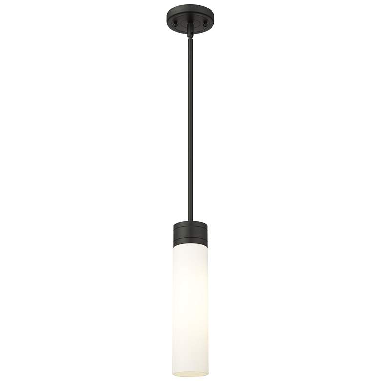 Image 1 Ballston Boreas 3" Cord Hung Mini Pendant Satin Nickel w/ 11"H Seedy Shade