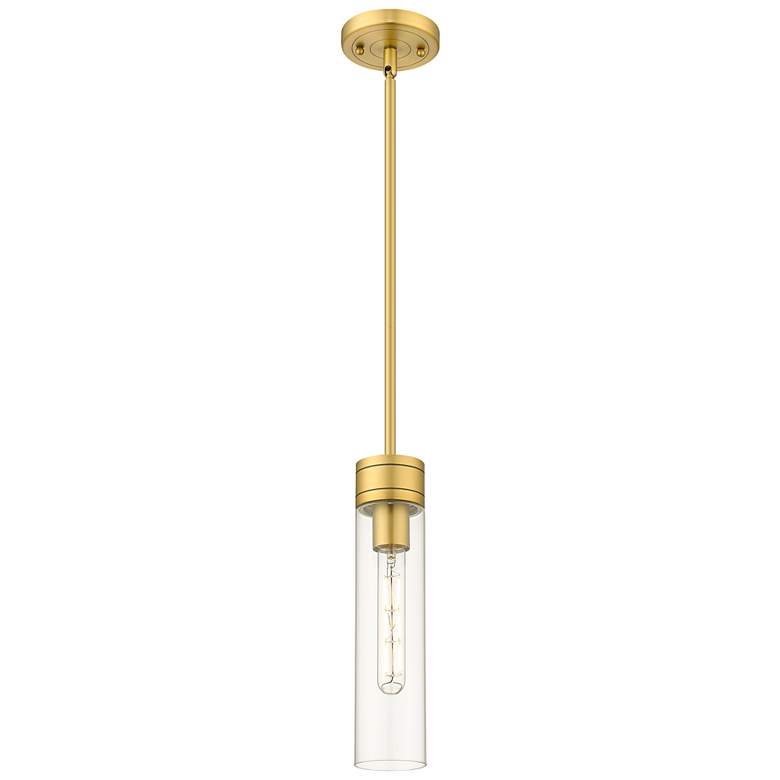 Image 1 Ballston Boreas 3" Cord Hung Mini Pendant Satin Nickel w/ 8"H White Shade