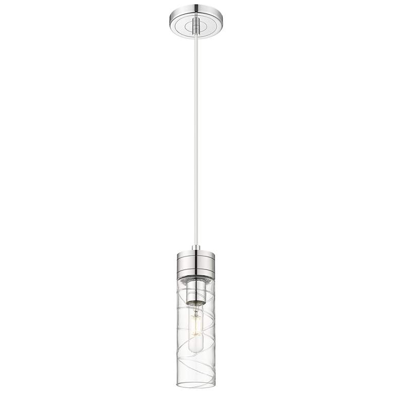 Image 1 Ballston Boreas 3" Cord Mini Pendant Polished Nickel-11"H Stripe Clear