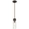 Ballston Boreas 3" Cord Mini Pendant Polished Nickel -11"H Striped White