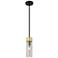 Ballston Boreas 3" Cord Mini Pendant Polished Nickel - 8"H Striped White