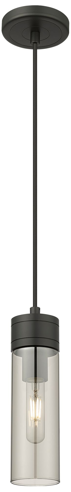 Ballston Boreas 3" Stem Hung Mini Pendant Matte Black w/ 8"H Whit