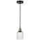 Ballston Boreas 3" Stem Hung Mini Pendant Black Brass w/ 11"H Smoke Shade