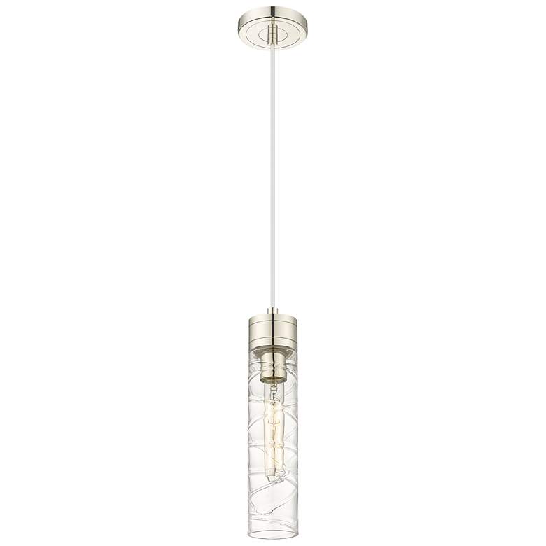 Image 1 Ballston Boreas 3" Stem Hung Mini Pendant Black w/ 11"H Light Smoke Shade