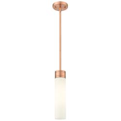 Ballston Boreas 3" Stem Hung Mini Pendant Brass w/ 11"H Deco Swirl Shade