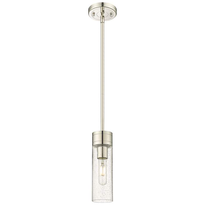 Image 1 Ballston Boreas 3" Stem Hung Mini Pendant Bronze w/ 11"H Light Smoke Shade