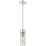 Ballston Boreas 3" Stem Hung Mini Pendant Bronze w/ 11"H Striped White