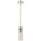 Ballston Boreas 3" Stem Hung Mini Pendant Bronze w/ 11"H Striped White