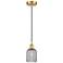 Ballston Boreas 3" Stem Hung Mini Pendant Bronze w/ 11"H White Shade