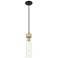 Ballston Boreas 3" Stem Hung Mini Pendant Bronze w/ 8"H Seedy Shade