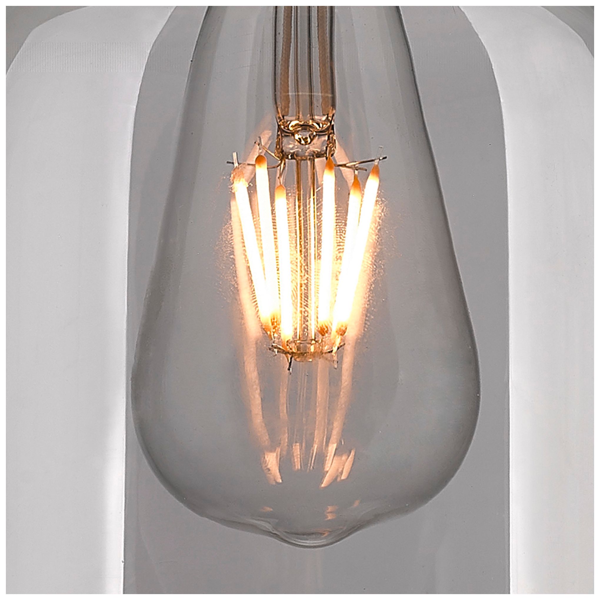Image 4 Ballston Boreas 3" Stem Hung Mini Pendant Bronze w/ 8"H Striped White Shade more views