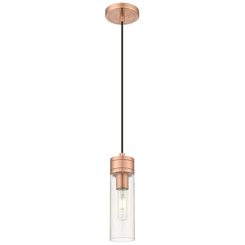 Image 1 Ballston Boreas 3" Stem Hung Mini Pendant Brushed Brass w/ 11"H White Shade