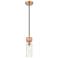 Ballston Boreas 3" Stem Hung Mini Pendant Brushed Brass w/ 11"H White Shade