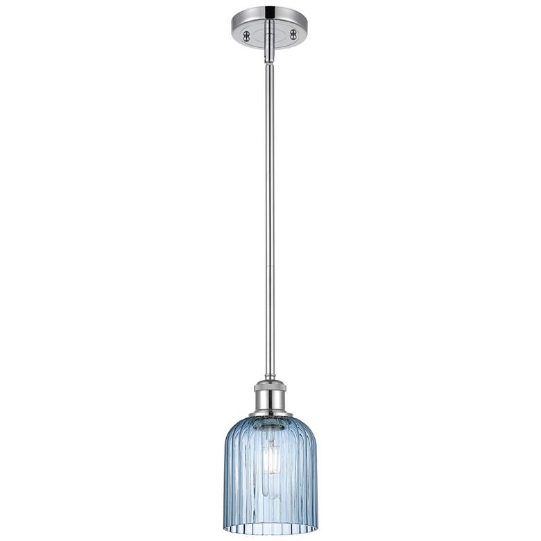 Image 1 Ballston Boreas 3" Stem Hung Mini Pendant Brushed Brass w/ 8"H White Shade