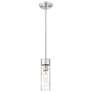 Ballston Boreas 3" Stem Hung Mini Pendant Chrome w/ 11"H Seedy Shade