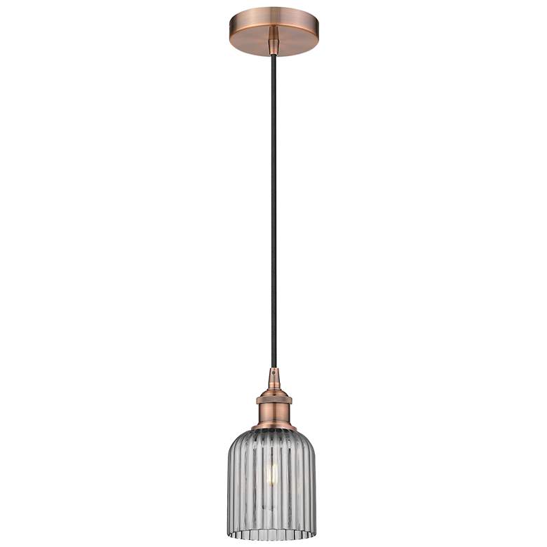 Image 1 Ballston Boreas 3" Stem Hung Mini Pendant Chrome w/ 8"H Clear Shade