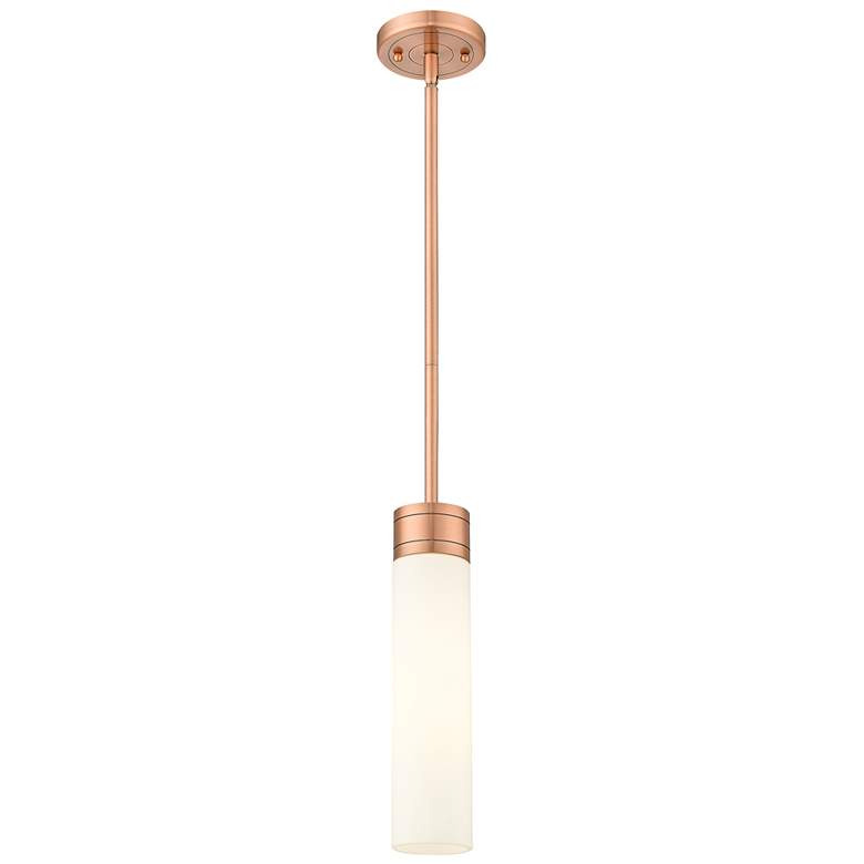 Image 1 Ballston Boreas 3" Stem Hung Mini Pendant Chrome w/ 8"H White Shade