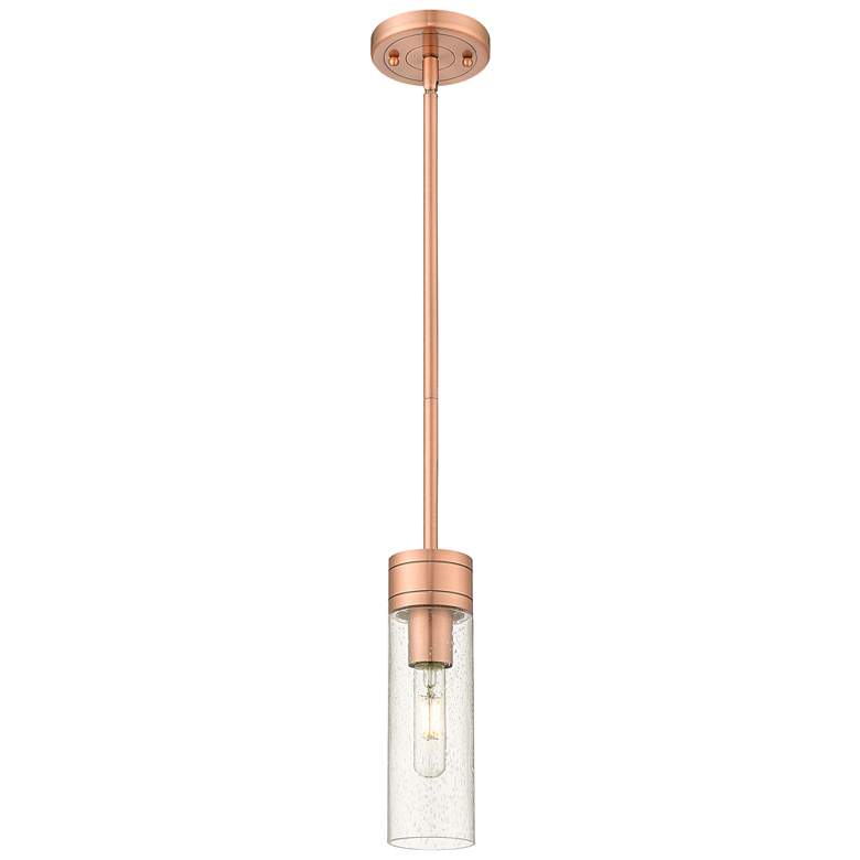 Image 1 Ballston Boreas 3" Stem Hung Mini Pendant Copper w/ 11"H Clear Shade