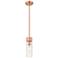 Ballston Boreas 3" Stem Hung Mini Pendant Copper w/ 11"H Clear Shade