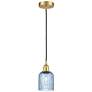 Ballston Boreas 3" Stem Hung Mini Pendant Copper w/ 11"H Seedy Shade