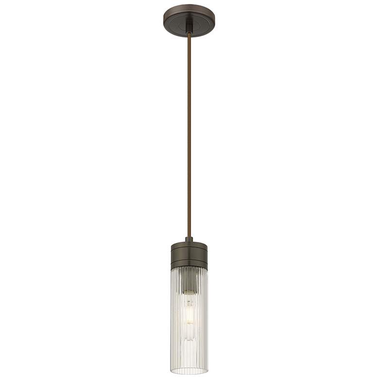 Image 1 Ballston Boreas 3" Stem Hung Mini Pendant Copper w/ 11"H White Shade