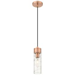 Ballston Boreas 3" Stem Hung Mini Pendant Matte Black w/ 11"H Clear Shade