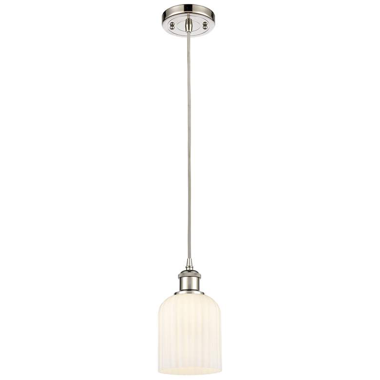 Image 1 Ballston Boreas 3" Stem Hung Mini Pendant Matte Black w/ 8"H Seedy Shade