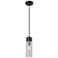 Ballston Boreas 3" Stem Hung Mini Pendant Matte Black w/ 8"H White Shade