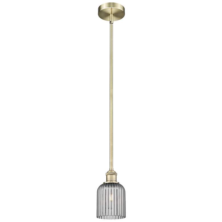 Image 1 Ballston Boreas 3" Stem Hung Mini Pendant Polished Nickel - 8"H Deco Swirl