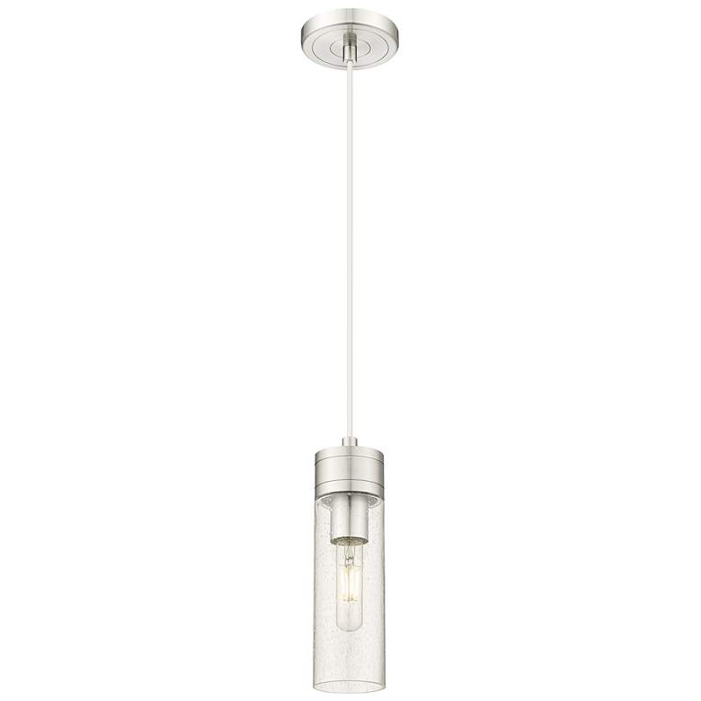 Image 1 Ballston Boreas 3" Stem Hung Mini Pendant Polished Nickel-8"H Stripe White