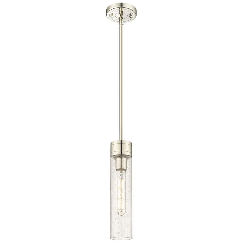 Image 1 Ballston Boreas 3" Stem Hung Mini Pendant Polished Nickel w/ 8"H Smoke