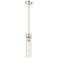 Ballston Boreas 3" Stem Hung Mini Pendant Polished Nickel w/ 8"H Smoke
