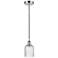 Ballston Boreas 3" Stem Hung Mini Pendant Satin Nickel - 8"H Striped Clear