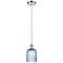 Ballston Boreas 3" Stem Hung Mini Pendant Satin Nickel w/ 11"H Clear Shade