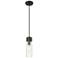 Ballston Boreas 3" Stem Hung Mini Pendant Satin Nickel w/ 11"H Deco Swirl
