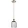 Ballston Boreas 3" Stem Hung Mini Pendant Satin Nickel w/ 11"H Smoke Shade