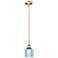 Ballston Boreas 3" Stem Hung Mini Pendant Satin Nickel w/ 8"H Seedy Shade