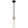 Ballston Boreas 3" Stem Mini Pendant Polished Nickel - 11"H Striped White