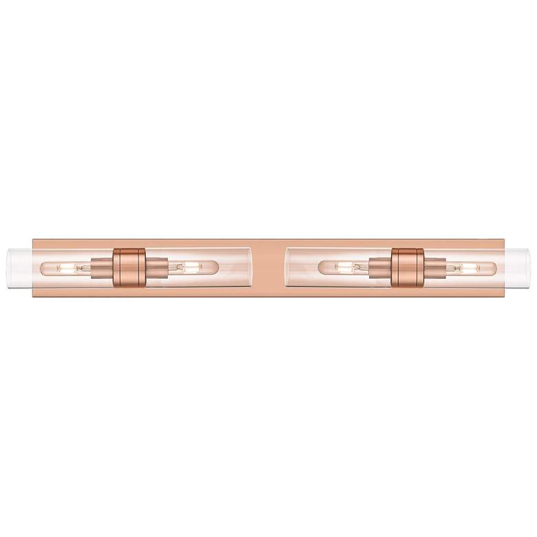 Image 1 Ballston Boreas 4 Light 39" Bath Vanity Antique Copper Clear Shade