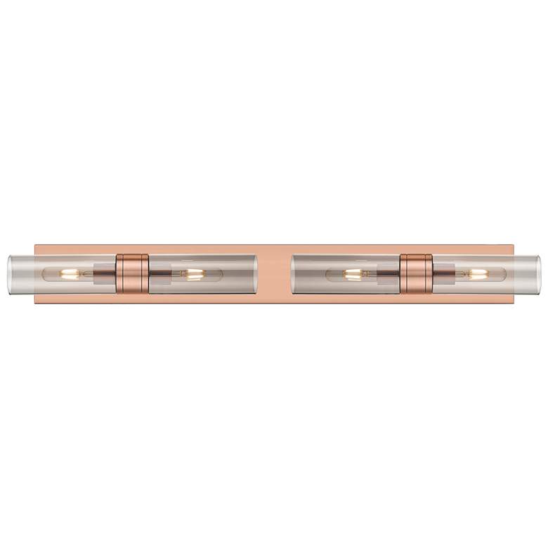 Image 1 Ballston Boreas 4 Light 39" Bath Vanity Antique Copper Light Smoke Shade