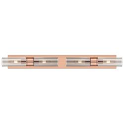 Ballston Boreas 4 Light 39" Bath Vanity Antique Copper Light Smoke Shade