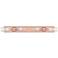 Ballston Boreas 4 Light 39" Bath Vanity Antique Copper Striped Clear Shade