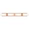 Ballston Boreas 4 Light 39" Bath Vanity Antique Copper Striped White Shade