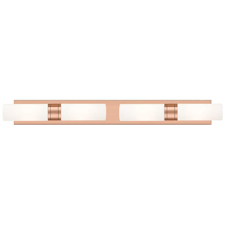 Image 1 Ballston Boreas 4 Light 39" Bath Vanity Antique Copper White Shade