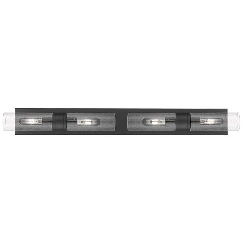 Image 1 Ballston Boreas 4 Light 39" Bath Vanity Matte Black Seedy Shade