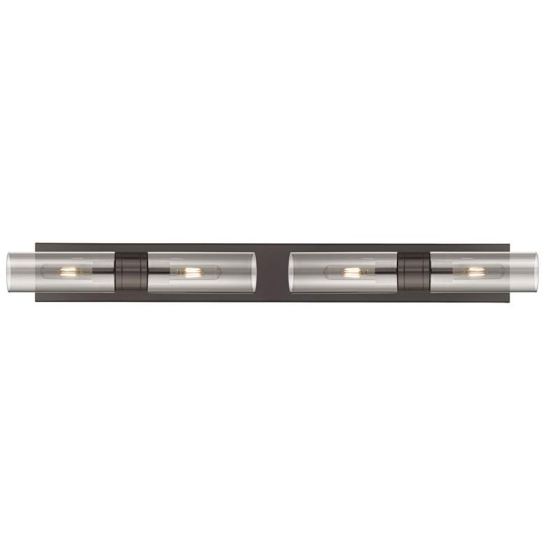 Image 1 Ballston Boreas 4 Light 39" Bath Vanity Oil Rubbed Bronze Light Smoke Shade