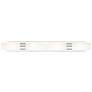 Ballston Boreas 4 Light 39" Bath Vanity Polished Chrome Striped White Shade