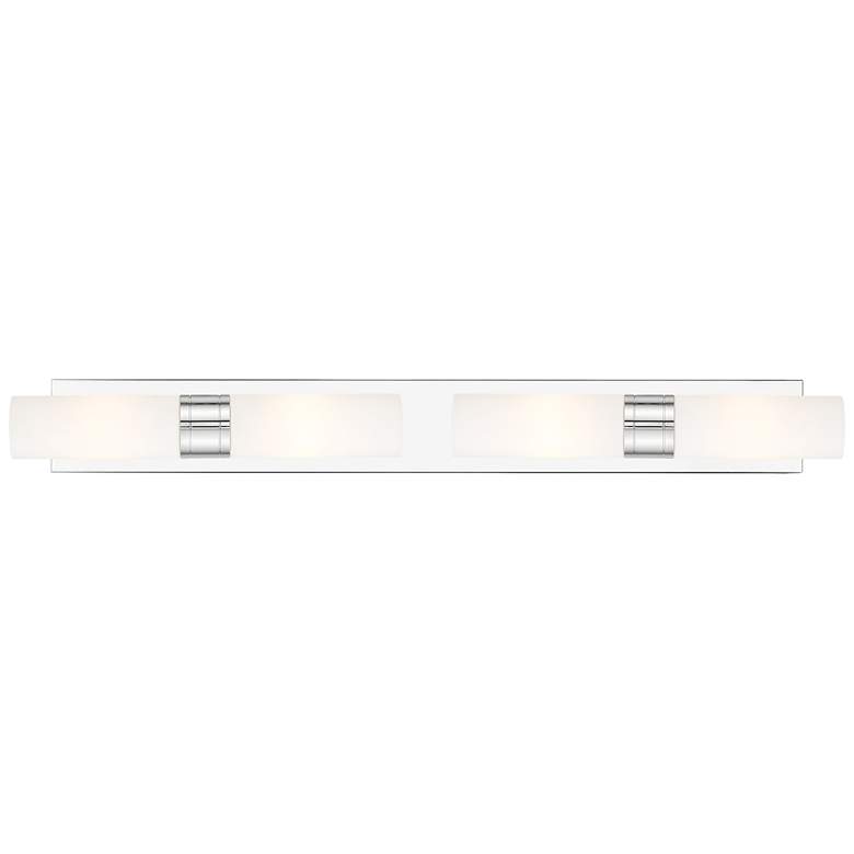Image 1 Ballston Boreas 4 Light 39" Bath Vanity Polished Chrome White Shade