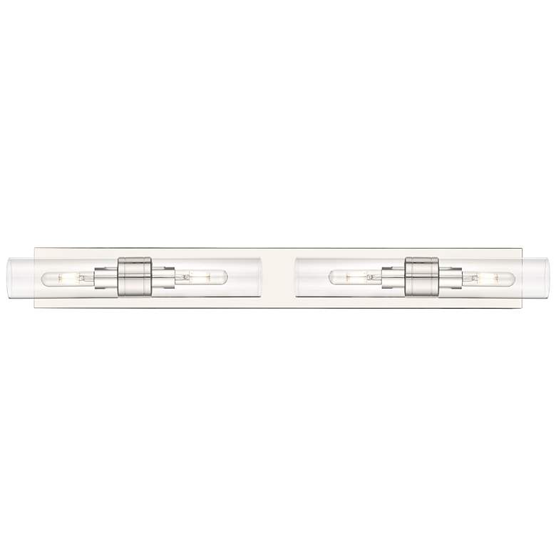 Image 1 Ballston Boreas 4 Light 39" Bath Vanity Polished Nickel Clear Shade